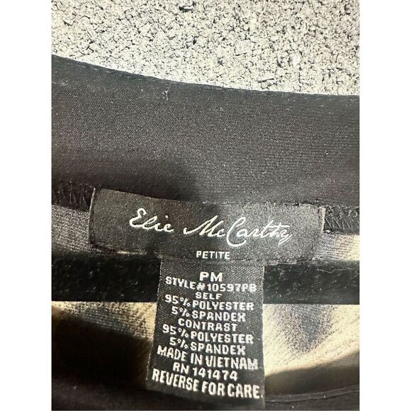 Elie McCarthy Petite Women's Cheetah Print Sheath Dress Size PM Sleeveless - Picture 2 of 3